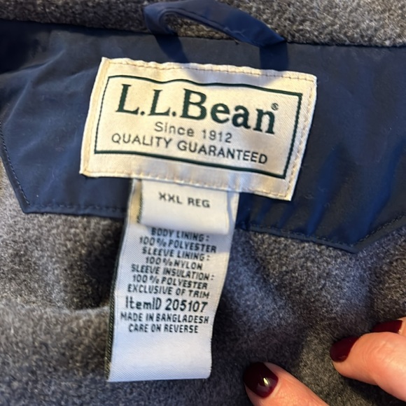 LL Bean mens Navy Winter Jacket XXL REG - Picture 14 of 14
